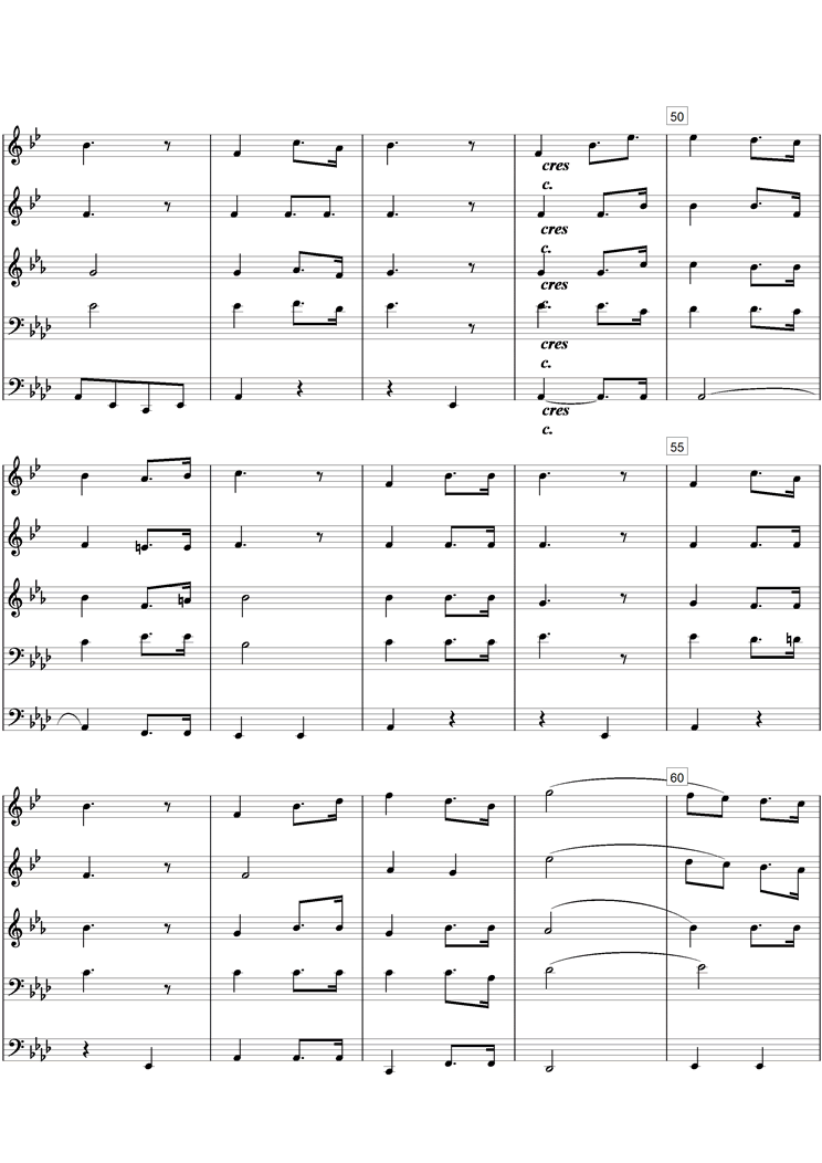 婚礼曲 歌谱,总谱 简谱,五线谱