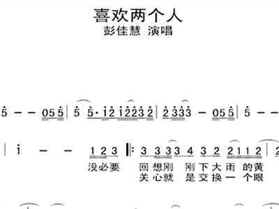喜欢两个人简谱_两个人的剧场吉他简谱