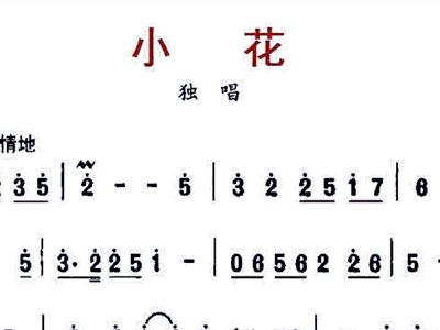 小花崔立伟曲谱_小花简谱崔立伟