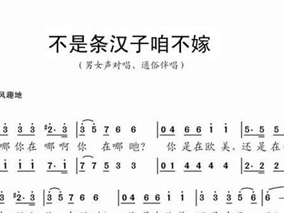 套马的汉子简谱_套马的汉子(2)