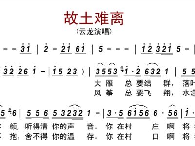 故土难离简谱_小星星简谱