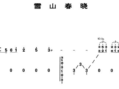 雪山春晓曲谱_雪山春晓古筝谱(2)