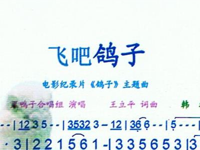 飞吧鸽子曲谱_飞吧鸽子简谱(3)