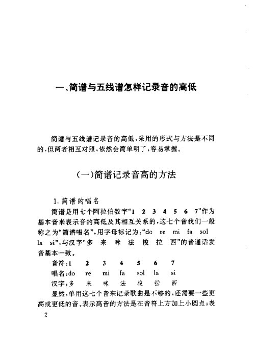 简谱速成七_儿歌简谱(2)