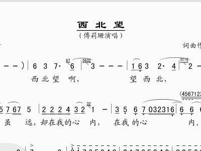 西北歌曲简谱_西北恋情简谱(2)