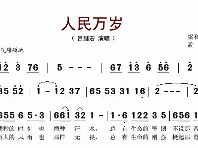 人民万岁简谱_人民万岁图片(2)