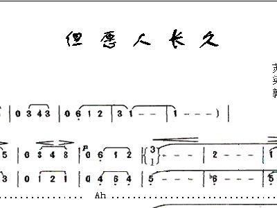 但愿人长久曲谱(4)