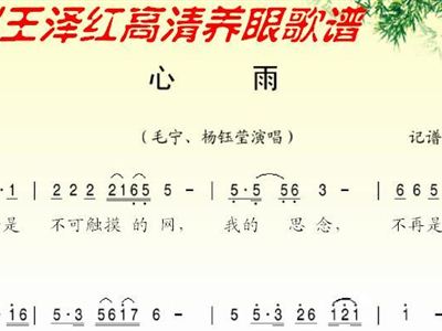 简谱心雨_心雨简谱歌谱(2)