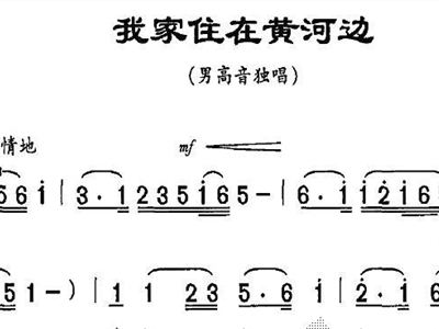 我的家在那黄河边简谱_我的黄河我的家简谱