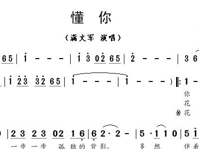 懂你简谱满文军_懂你满文军