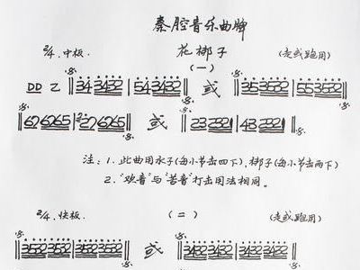 秦腔曲牌简谱_秦腔曲牌小桃红简谱(3)