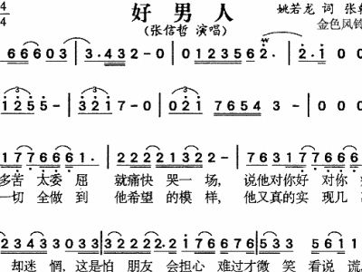 男人的好简谱_张宇男人的好(3)