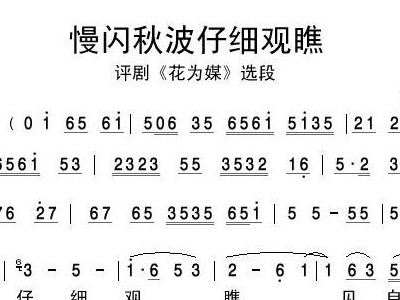 评剧曲谱花为媒_评剧花为媒(2)