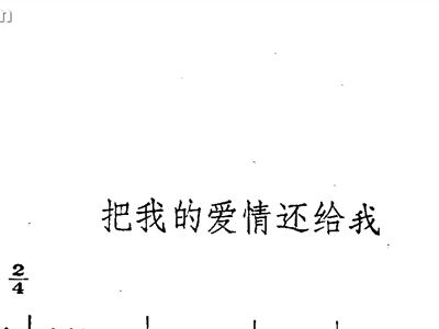 把我的爱情还给我简谱
