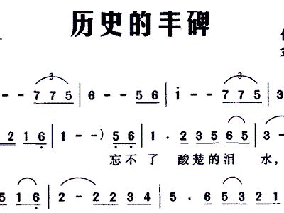 丰碑简谱_丰碑颂刘铁柱简谱(3)
