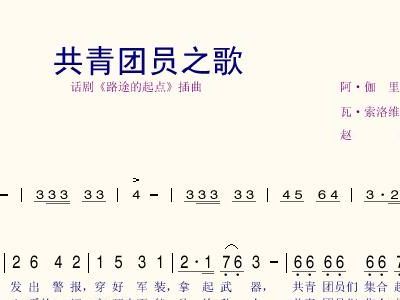 共青团之歌简谱_共青团之歌简谱歌谱(2)