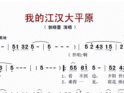 大平原简谱_我的家乡大平原简谱(2)