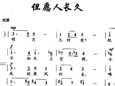 但愿人长久简谱(3)