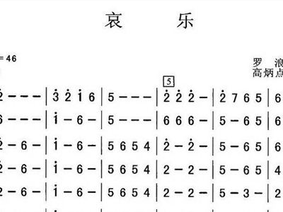 哀乐简谱2_哀乐进行曲简谱