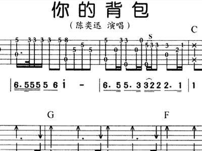 你的背包简谱_你的背包口琴简谱(2)