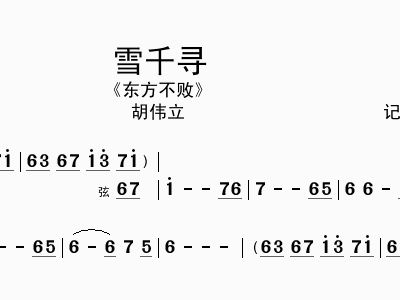 不败简谱_不败的英雄简谱