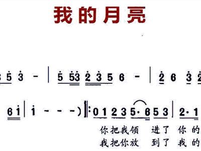 我的月亮 歌谱 简谱