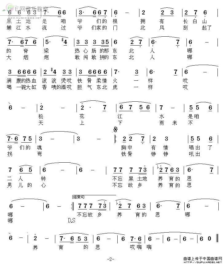 简谱黑土地_黑土地简谱唢呐独奏曲
