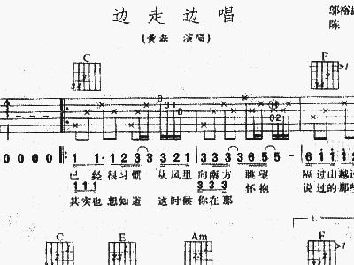 边走边唱简谱_桥边姑娘简谱教唱