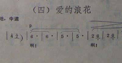 爱的情歌简谱_西海情歌简谱
