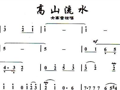 简谱高山流水(3)