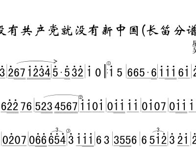没有共产就没有新中国简谱_没有共产党就没有新中国 简谱集体乐谱 新芭网(3)