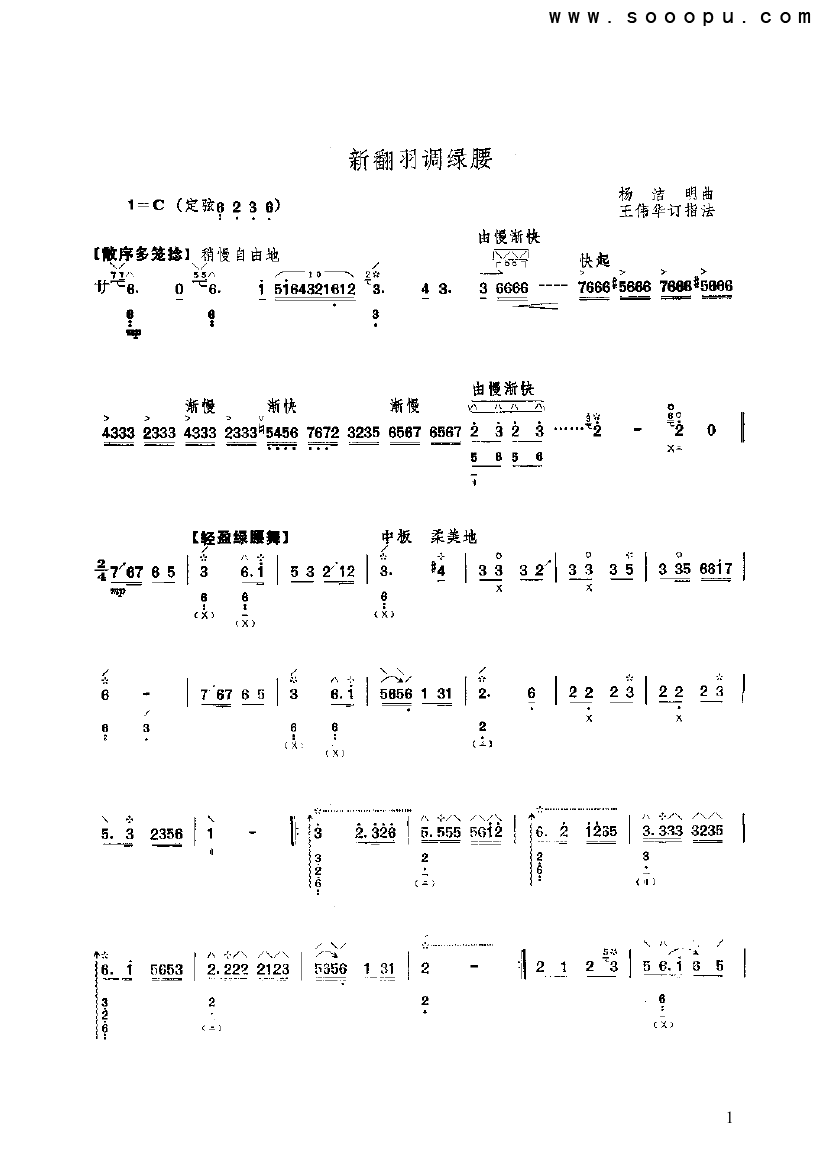 新翻羽调绿腰民乐类琵琶