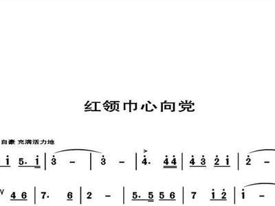 红领巾心向党简谱_红领巾心向党心得体会