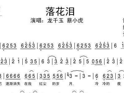 泪吻落花简谱_落花成泥简谱(2)