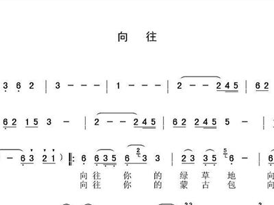 向往曲谱_合唱向往曲谱(4)