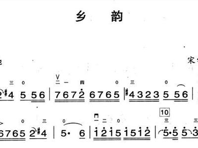 二胡乡韵曲谱_陶笛曲谱12孔