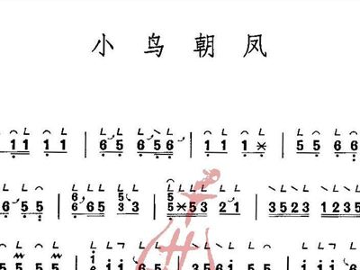 小鸟朝凤 古筝谱 简谱
