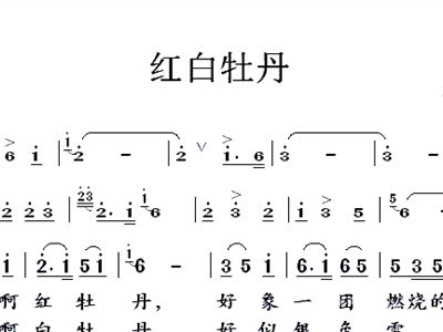 牡丹花谱曲谱完整版_牡丹花简笔画(2)