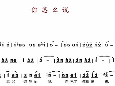 邓丽君怎么说简谱_你怎么说邓丽君原唱(3)