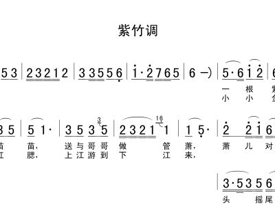 紫竹调歌曲简谱_紫竹调简谱(2)