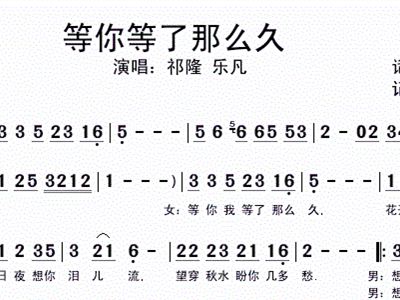等你的等那么久简谱_等风等雨我等你简谱