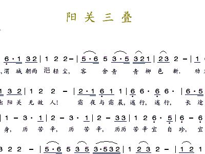 阳关三叠简谱_阳关三叠简谱完整
