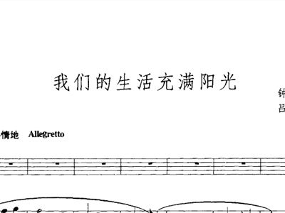 我们生活充满阳光二胡曲谱_我们的生活充满阳光(2)
