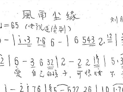 尘缘简谱_罗文尘缘简谱(2)