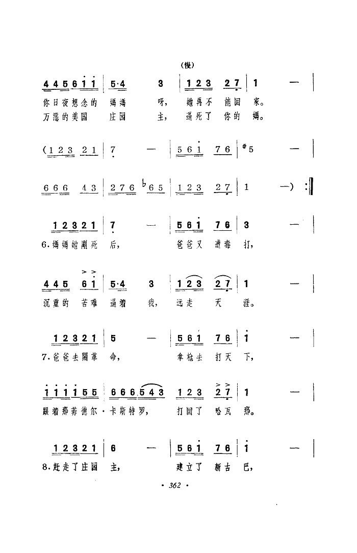 哈瓦那的孩子 扫描谱