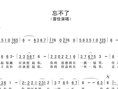 二胡曲谱忘不了_不忘古筝曲谱