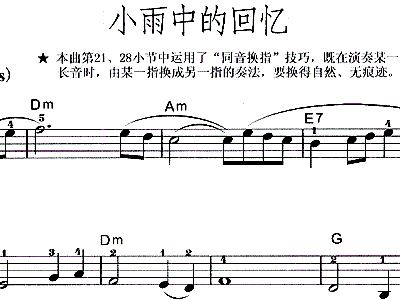 小雨中的回忆动态曲谱_小雨中的回忆钢琴曲谱