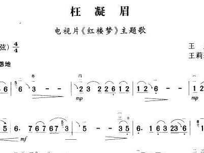 枉凝眉简谱教学_枉凝眉埙教学简谱
