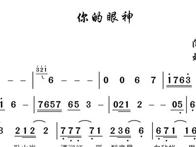 简谱你的眼神_你的眼神蔡琴简谱(3)