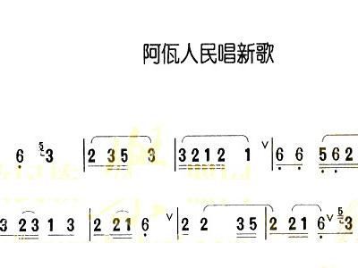 阿佤人民唱新歌曲谱学唱_阿佤人民唱新歌简谱